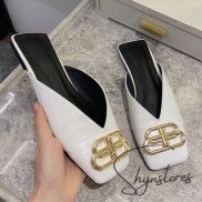 Giày sục nữ Shynstores - giày sục nữ bệt mũi vuông BB da rắn đủ size freeship