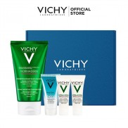 Bộ Sản Phẩm Rửa Mặt Tạo Bọt Làm Sạch Sâu Kiểm Soát Dầu Vichy Normaderm Phytosolution Volcanic Mattifying Cleansing Cream