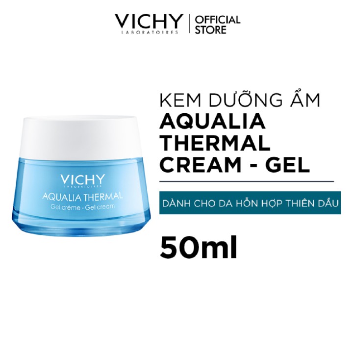 Kem dưỡng ẩm và cung cấp nước dạng gel giúp da trông mịn màng, tươi sáng hơn Vichy Aqualia Thermal Cream-Gel 50ml