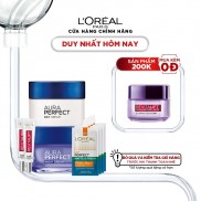Bộ dưỡng trắng và siêu cấp ẩm căng mịn da L'Oreal Paris Aura Perfect