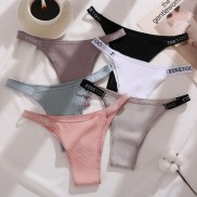  Set 2 quần lót in họa tiết chữ chất liệu cotton gợi cảm cho nữ