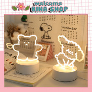 Đèn ngủ 3D để bàn,  nhiều mẫu phong cách dễ thương và xinh xắn - BInaShop
