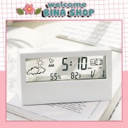 Đồng Hồ Báo Thức Điện Tử Led Để Bàn Thiết Kế Trong Suốt - BinaShop