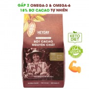 Bột cacao nguyên chất 100% Heyday - Dòng Origin thượng hạng - Túi giấy 100g, 250g - Chuẩn UTZ Quốc Tế