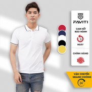 Áo polo nam đẹp trơn áo phông thun chất cotton đẹp có cổ hàng cao cấp nhiều màu FAVITI AT02
