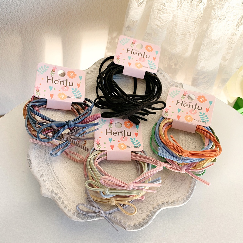  Set 6 Dây Buộc Tóc Phong Cách Đơn Giản Xinh Xắn Cho Nữ