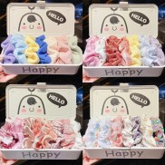  Bộ 7 dây buộc tóc co giãn có hộp đựng