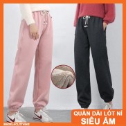 Quần nỉ nữ có lót bông bên trong, quần thể thao nỉ bông