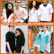 Áo thun trơn unisex tay lỡ MADELA, Áo phông unisex tay lỡ nam nữ cổ tròn