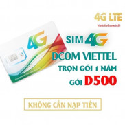 Sim Viettel vào mạng 1 năm D500