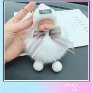 Móc khóa Búp bê bông sang xịn mịn phụ kiện túi xách cao cấp