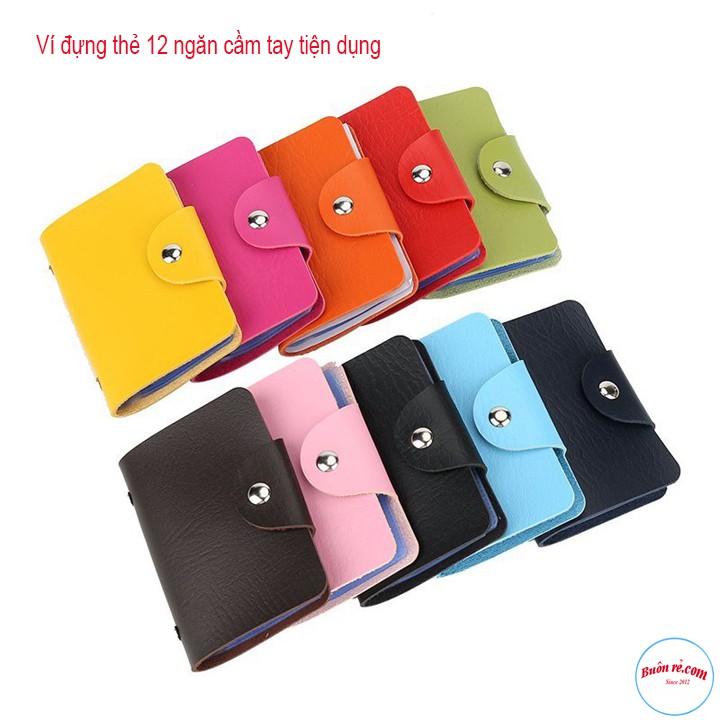 Ví Đựng Thẻ 12 Ngăn - bảo vệ thẻ căn cước, thẻ tín dụng, bằng lái xê, thẻ ATM Tiện Dụng Màu Sắc Trẻ Trung - 00650