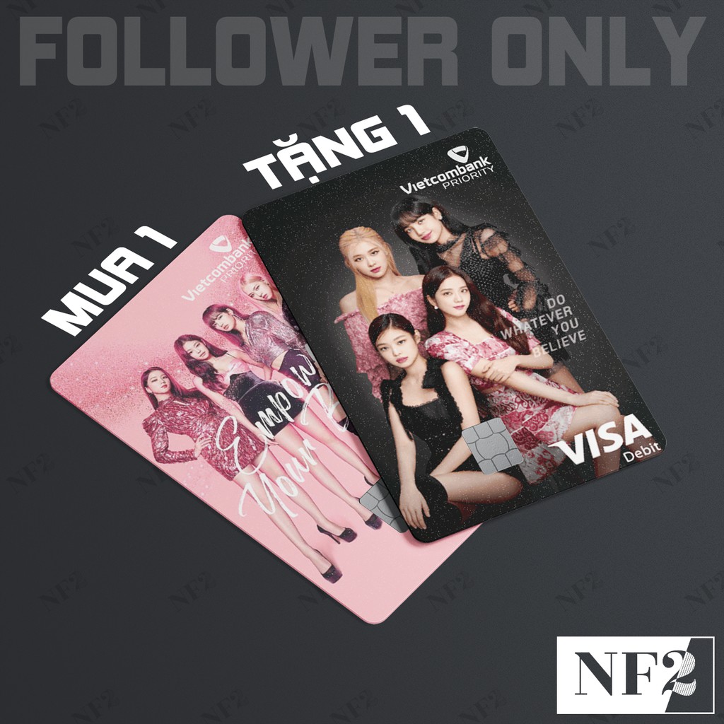 BLACKPINK'S CARD - Decal Sticker Thẻ ATM (Thẻ Chung Cư, Thẻ Xe, Credit, Debit Cards) Miếng Dán Trang Trí NF2 Cards