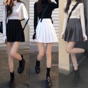 2101183 Chân váy tennis xếp ly cho nữ trơn ulzzang basic nhiều màu có size phong cách hàn quốc