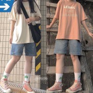 200463 Quần ngố jeans nữ - quần ngố jeans ulzzang màu xanh có size