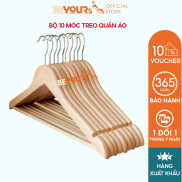 Bộ 10 Móc Treo Quần Áo Đồ Gỗ BEYOURs - Móc Phơi Đồ - Nội Thất Lắp Ráp Phòng Ngủ