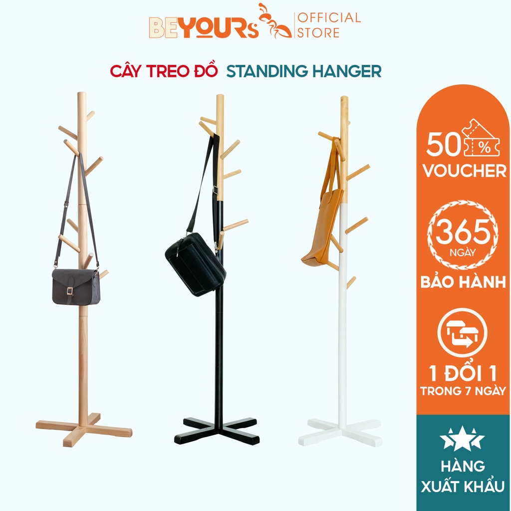 Cây Treo Móc Quần Áo Đồ Gỗ BEYOURs Thông Minh Standing-Hanger Đa Năng Nội Thất Phòng Ngủ