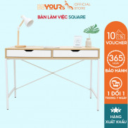 Bàn Làm Việc Gỗ BEYOURs Square Table Có Ngăn Kéo Học Sinh Nội Thất Phòng Làm Việc Lắp Ráp