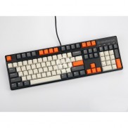 Set keycap Carbon phần chữ màu trắng ngà intop, ninja chất liệu thick PBT dày 1.5mm 108 phím, km thêm keypuller,