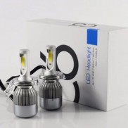 Bộ 2 đèn pha led 3 chân C6 H4-headlight 36w siêu sáng gắn xe máy và oto