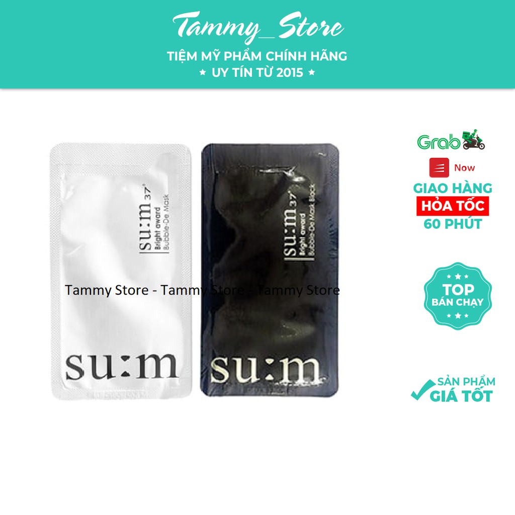 Mặt nạ thải độc Hàn Quốc Su:m 37 ĐEN & BẠC