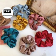 Buộc tóc scrunchies vòng mẫu trơn ( 10 màu )