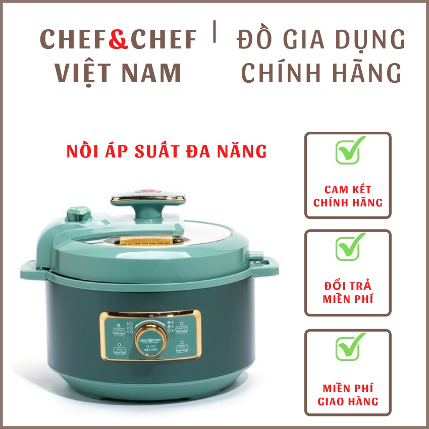 Nồi áp suất đa năng Chef & Chef CH - 689VN 4 lít tiết kiệm thời gian và năng lượng