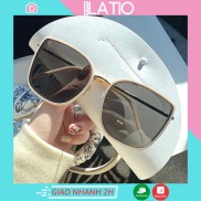 Kính mát nữ LATIO kính râm thời trang cao cấp mẫu mới 2021 chống tia uv thiết kế mắt vuông sang chảnh siêu đẹp KM8