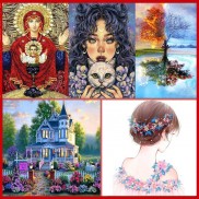 (Sẵn+đủ đồ) Tranh đính đá tự làm, tranh gắn đá 5D tự hoàn thành DIY BTS