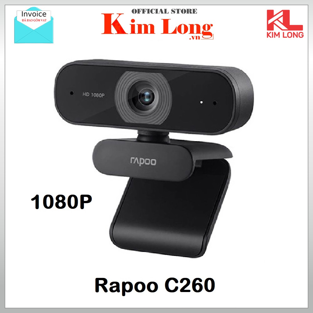  Webcam Rapoo C260 FullHD 1080p - Bảo hành chính hãng 24 Tháng