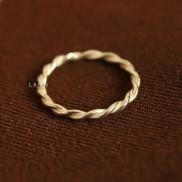 Nhẫn bạc thân xoắn S925 LANN