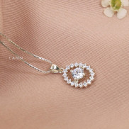 Vòng cổ đường tròn đá elip mix đá lớn BẠC S925 LANN N188