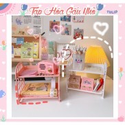 Kệ nhựa 2 tầng decor để phụ kiện, đồ dùng siêu xinh -Gaunho