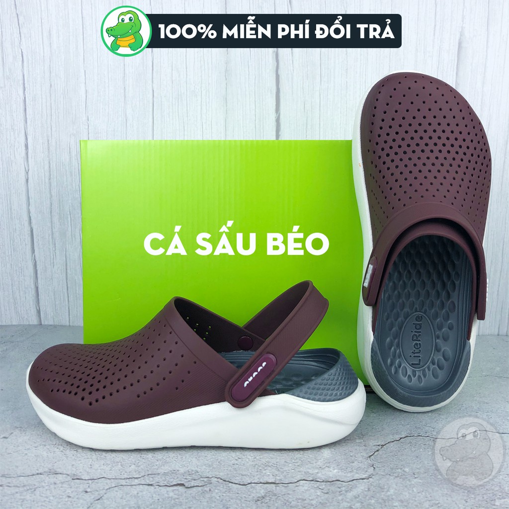 Dép Cross Literide Nam Nữ màu MẬN cực hiếm, Hàng loại 1 full tag, full box hãng