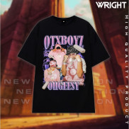 Áo thun tay ngắn phong cách Rapper Otxboyz Ohgeesy form rộng 100% cotton