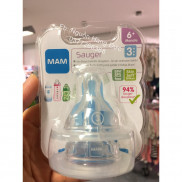 Núm ti thay thế bình sữa MAM Đức từ sơ sinh 0m, 4m+,6m+..đủ size - Nguồn hàng Đức