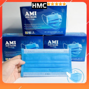 Khẩu trang y tế AMI kháng khuẩn 4 lớp 4 màu hàng công ty cao cấp hộp 50 chiếc HMC