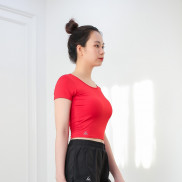 Áo thể thao croptop cộc tay (có đệm ngực)