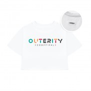 Áo thun Croptop Rainbow - White - OUTERIRT ORT 801