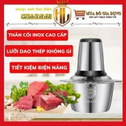 Máy xay thịt ,xay tỏi ớt,xay hoa quả,đa năng cối Inox , 4 lưỡi xay dung tích 2L.Lưỡi dao thép không gỉ