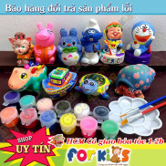 Tô Tượng màu cho bé, 10 tượng thạch cao (7-9cm) tặng màu, vỉ, cọ