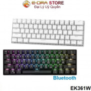 Bàn phím cơ không dây  E-DRA EK361W Bluetooth -Layout 61 phím - Led RGB