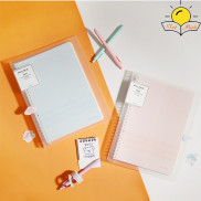 Sổ còng nhựa Klong B5 40 tờ Caro kèm 5 tờ tab phân trang, binder KLong MS 544
