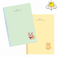 Vở Klong 80 trang B5 Caro may dán gáy bìa Pastel dễ thương, sổ Klong MS 834