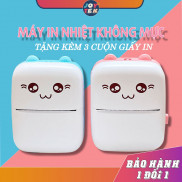 Máy In Nhiệt Mini Cầm tay Bluetooth - Máy in ảnh, in tài liệu, in Phao, in nhãn dán in không cần mực dùng giấy in nhiệt