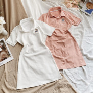 ĐẦM POLO GẤU TRẮNG - HỒNG