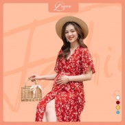 Váy bầu đẹp Jasmine Dress vải voan mềm mại đi du lịch, đi chơi thiết kế bởi LAMME