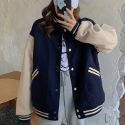 Áo khoác nữ bigsize, Áo bomber nữ from rộng bóng chày nỉ mặc nhà đi chơi thời trang đi học hàn quốc