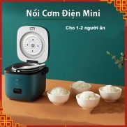 Nồi cơm điện đa năng mini 0.8L, thích hợp cho 1 đến 2 người, có thể nấu cháo, súp, hấp rau củ và các chức năng khác