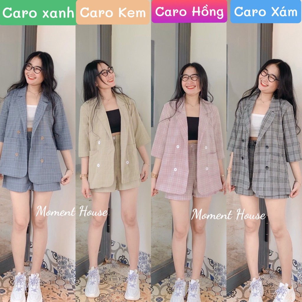 SET VEST ĐÙI TAY LỠ ( ÁO VEST+ QUẦN ĐÙI ) [Moment House]